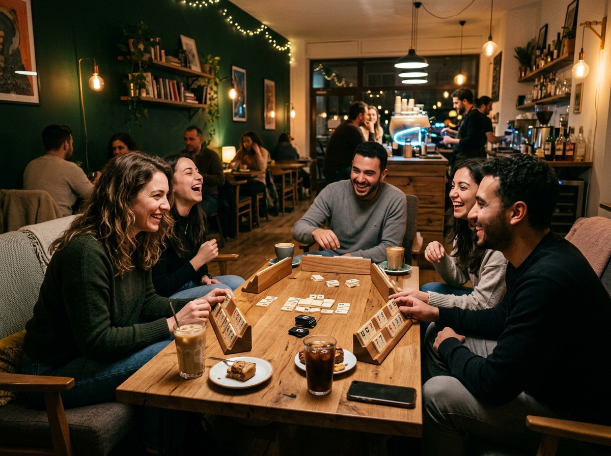 Parla Lounge Arkadaş Grubu Okey Masası